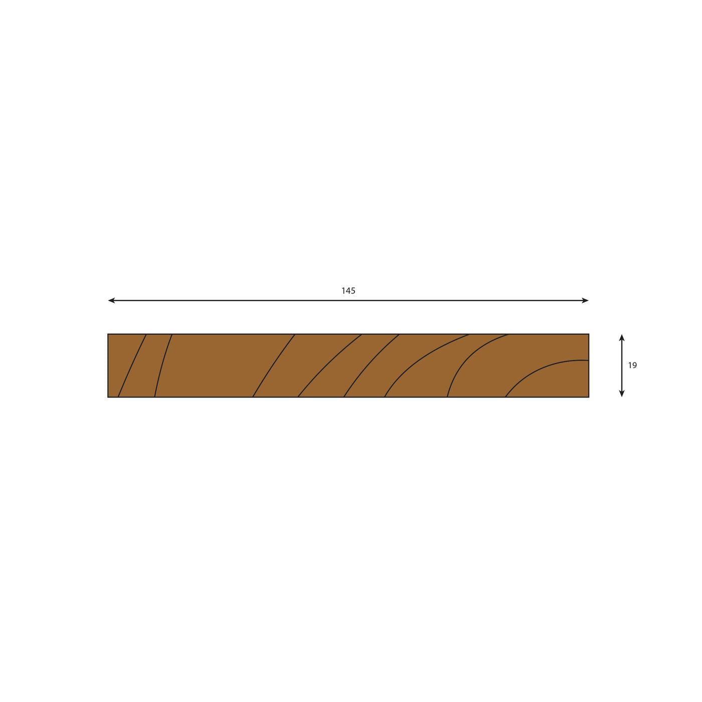 Oak Planed All Round (PAR) Plank - 2700, 2400, 1800 & 1200mm Lengths