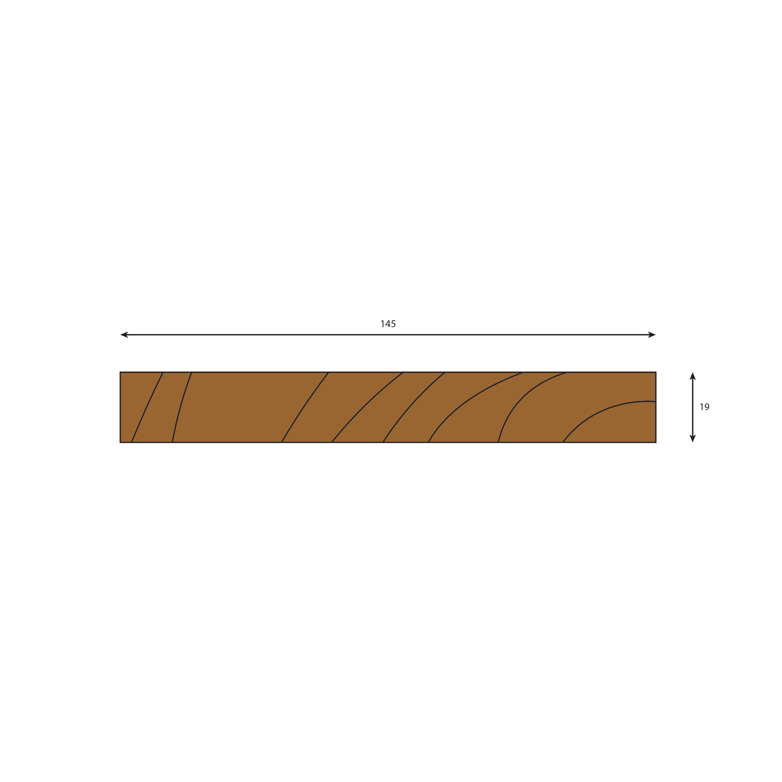 Oak Planed All Round (PAR) Plank - 2700, 2400, 1800 & 1200mm Lengths