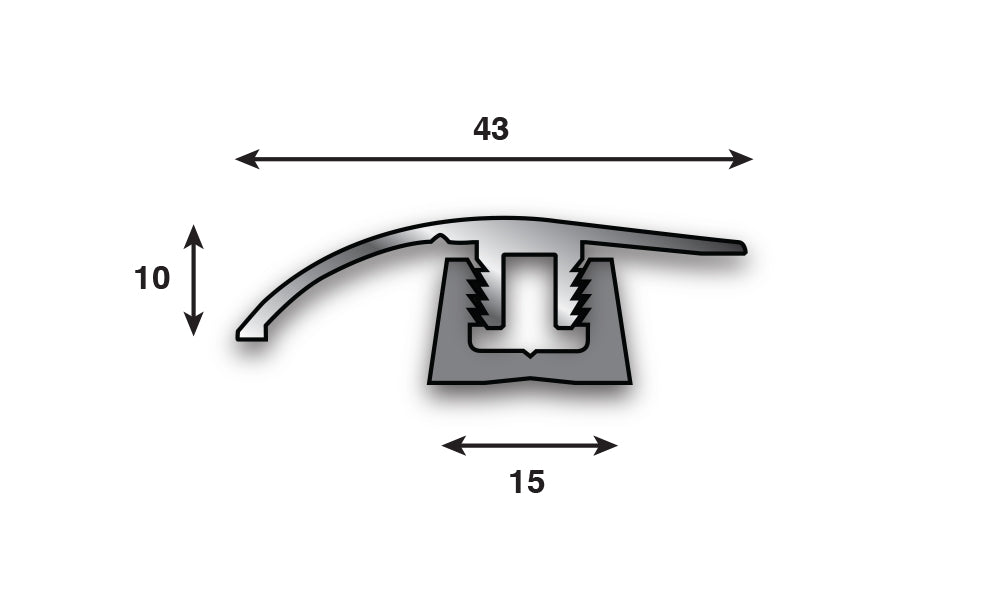 Frontier LITE Height Adjustable Aluminium Flooring Profile