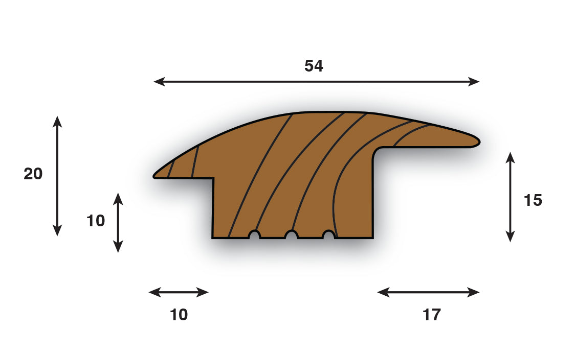 Oak Door Threshold Strips (15mm) - 2700, 1800 & 900mm Lengths