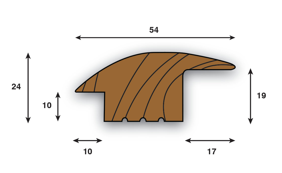 Oak Door Threshold Strips (19mm) - 2700, 1800 & 900mm Lengths