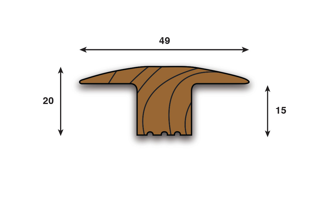 Oak Door Threshold Strips (15mm) - 2700, 1800 & 900mm Lengths