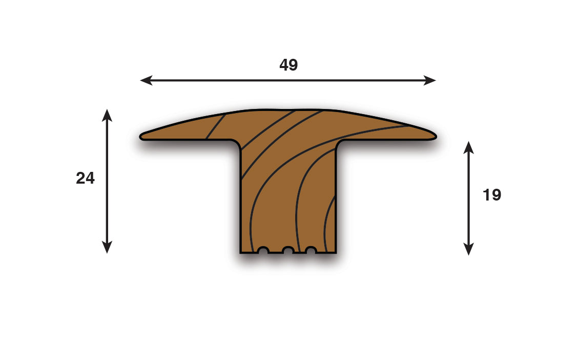 Oak Door Threshold Strips (19mm) - 2700, 1800 & 900mm Lengths
