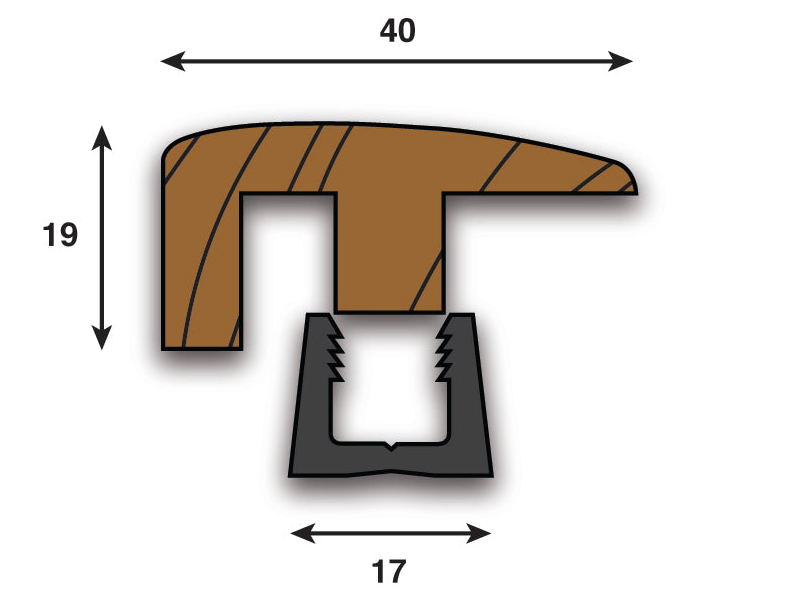 Frontier WOODLINE Height Adjustable Hardwood Flooring Profile