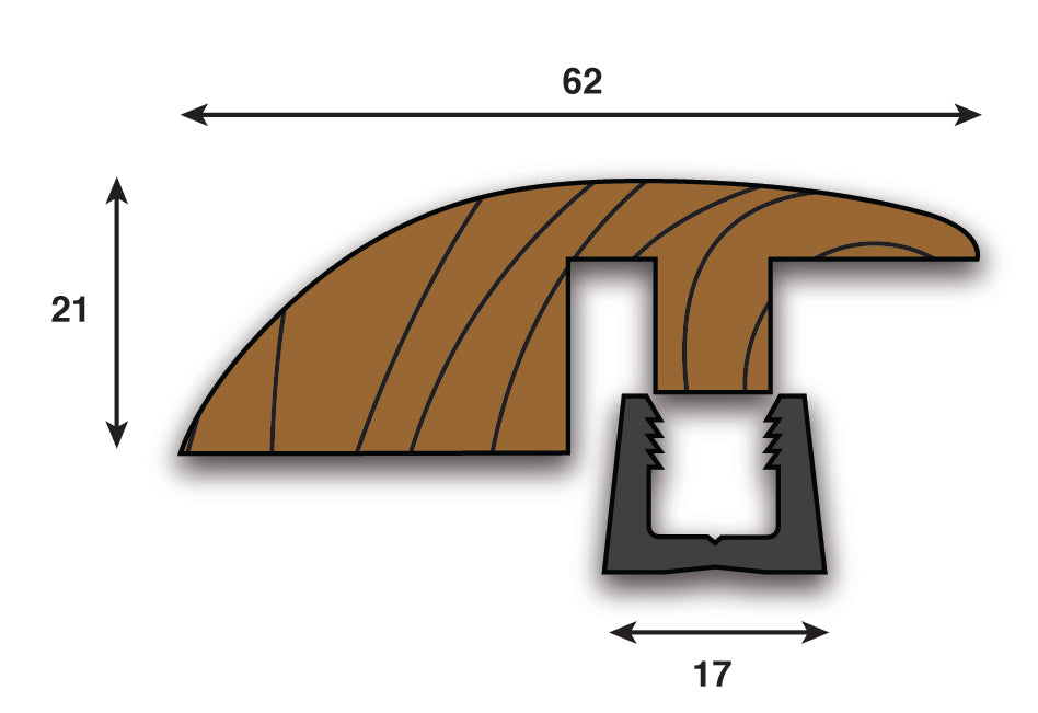 Frontier WOODLINE Height Adjustable Hardwood Flooring Profile