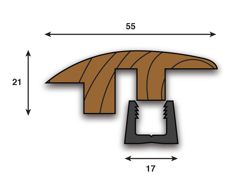 Frontier WOODLINE Height Adjustable Hardwood Flooring Profile
